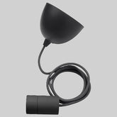 SUNNEBY Cord set, black textile 1.8 m